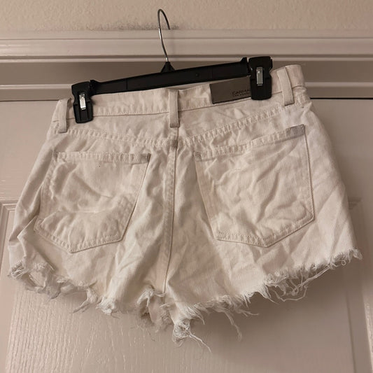 Carmar white distressed denim shorts size 27
