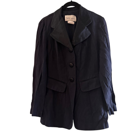 Vintage Dani Max dark navy blue blazer size 8