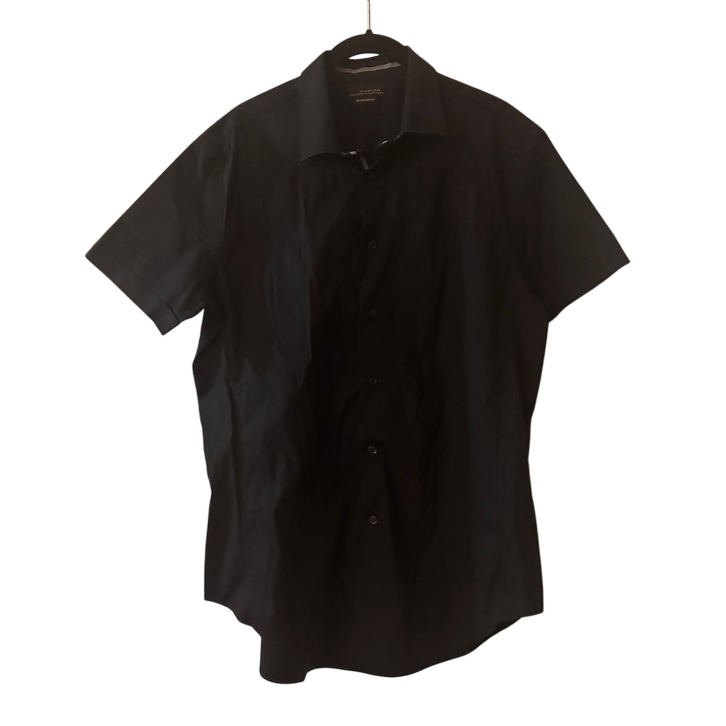 Zara black super slim fit button down shirt size XXL