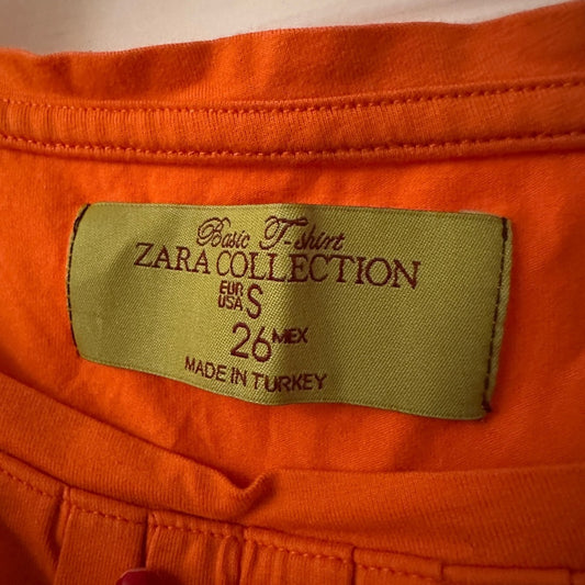 Zara vintage Y2K orange tee size small