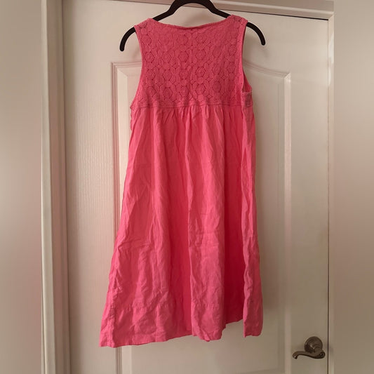 Tommy Bahama pink cotton gauze tank dress size medium