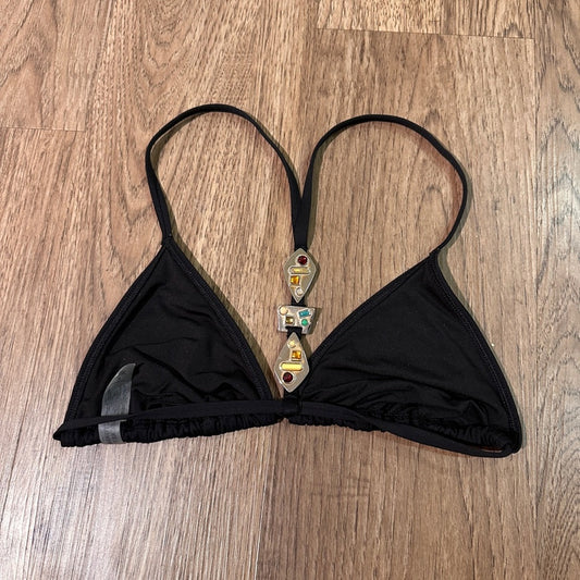 🍷Victoria’s Secret black triangle bikini top size medium