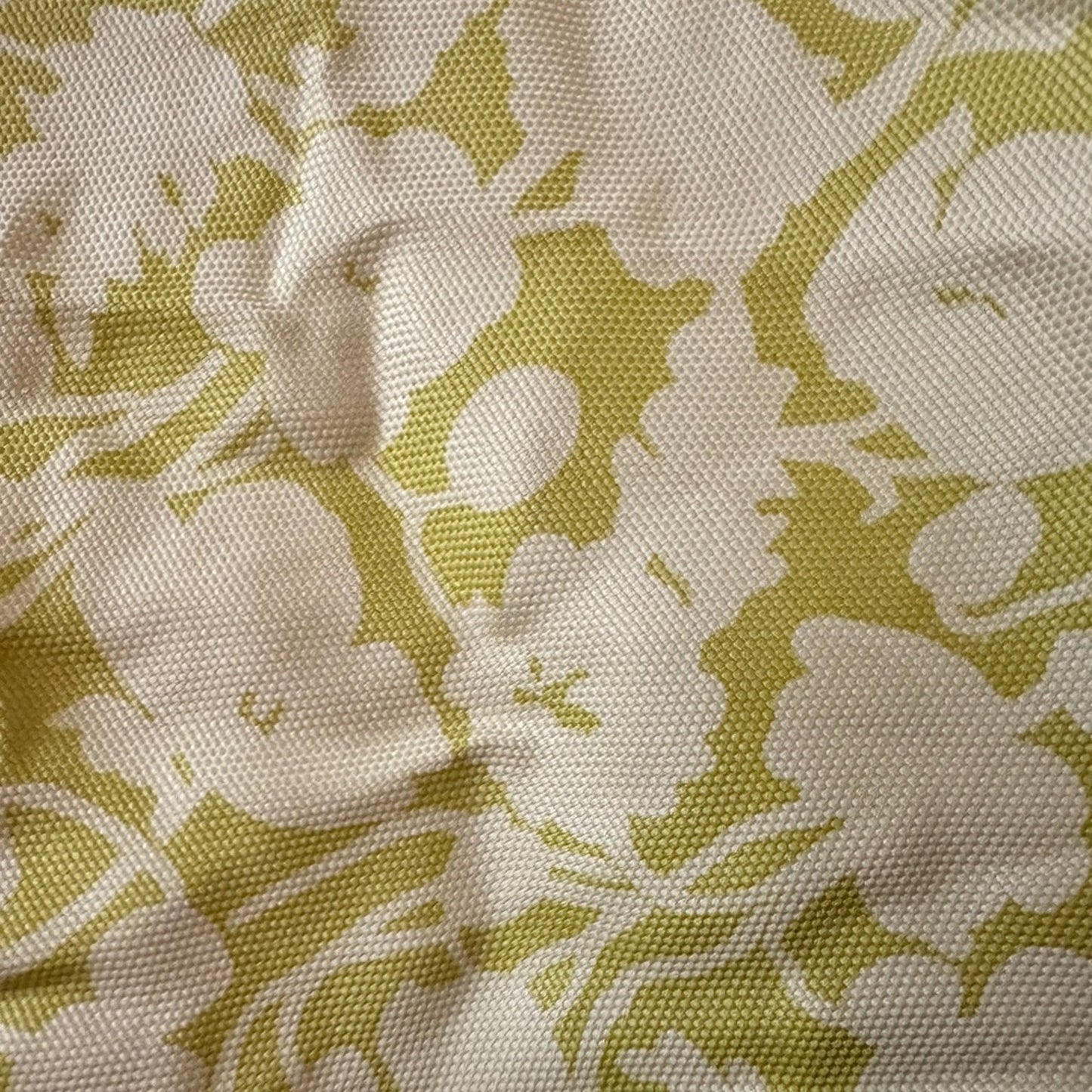 Ann Taylor 100% silk green and cream floral print midi skirt size 6