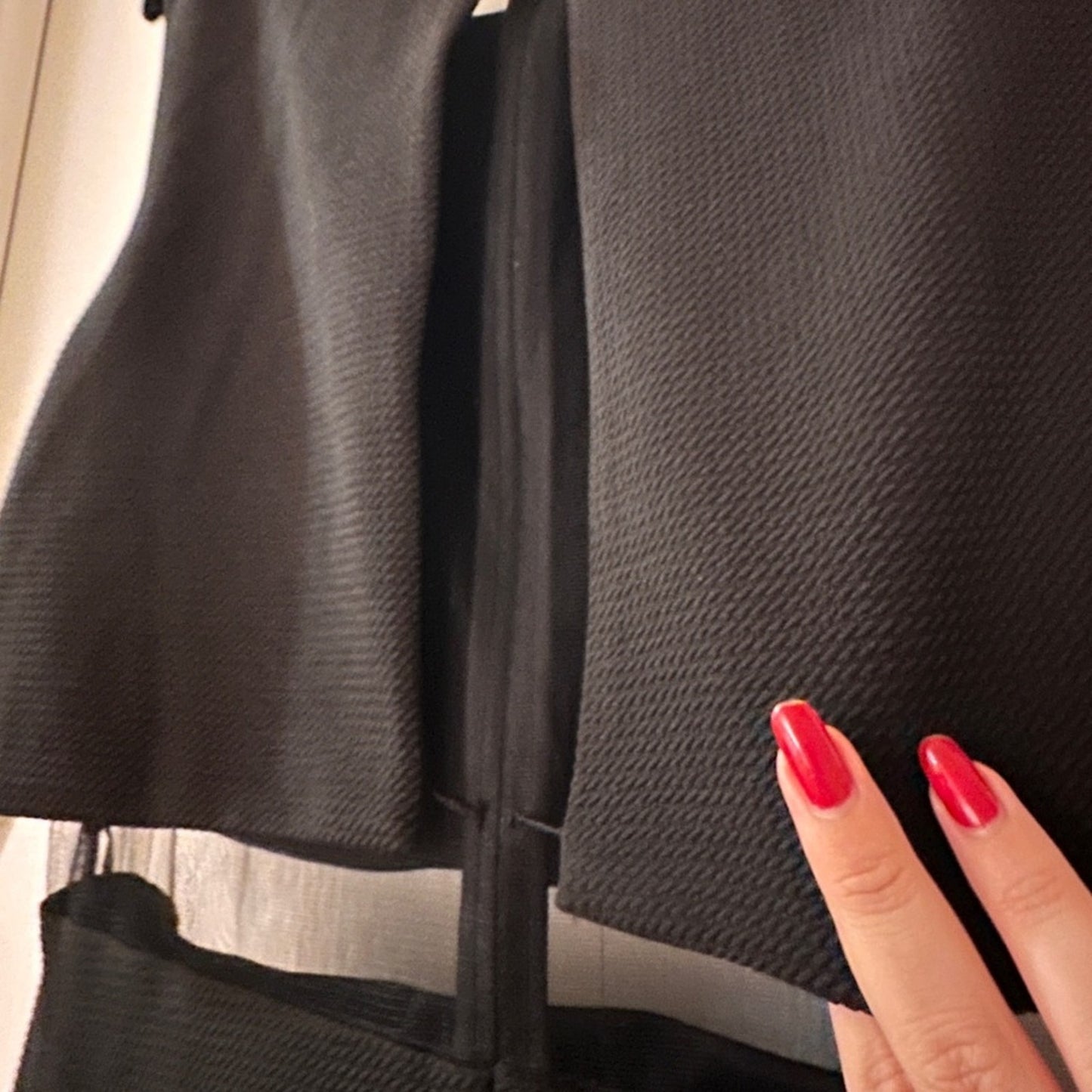 NWT Jesica Simpson black mesh cut out midi dress size 14