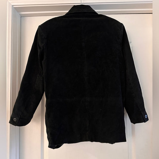 Vintage 80’s Luis Allen black leather blazer size medium