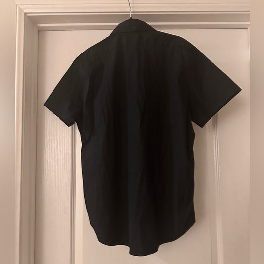 Zara black super slim fit button down shirt size XXL