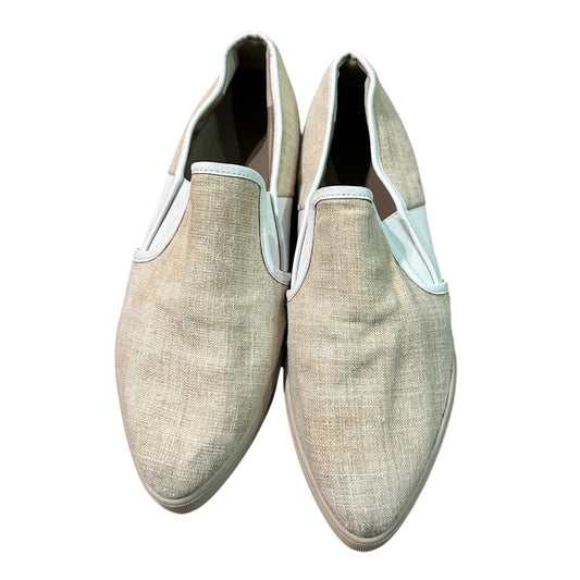 Vince slide on pointed toed beige canvas oxfords size 5.5
