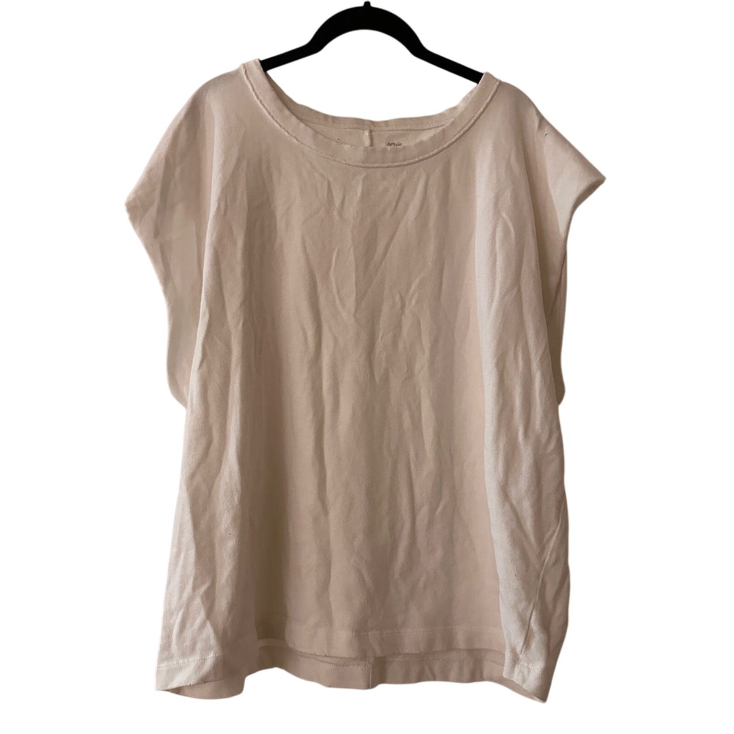 Aerie white oversized muscle tee size large