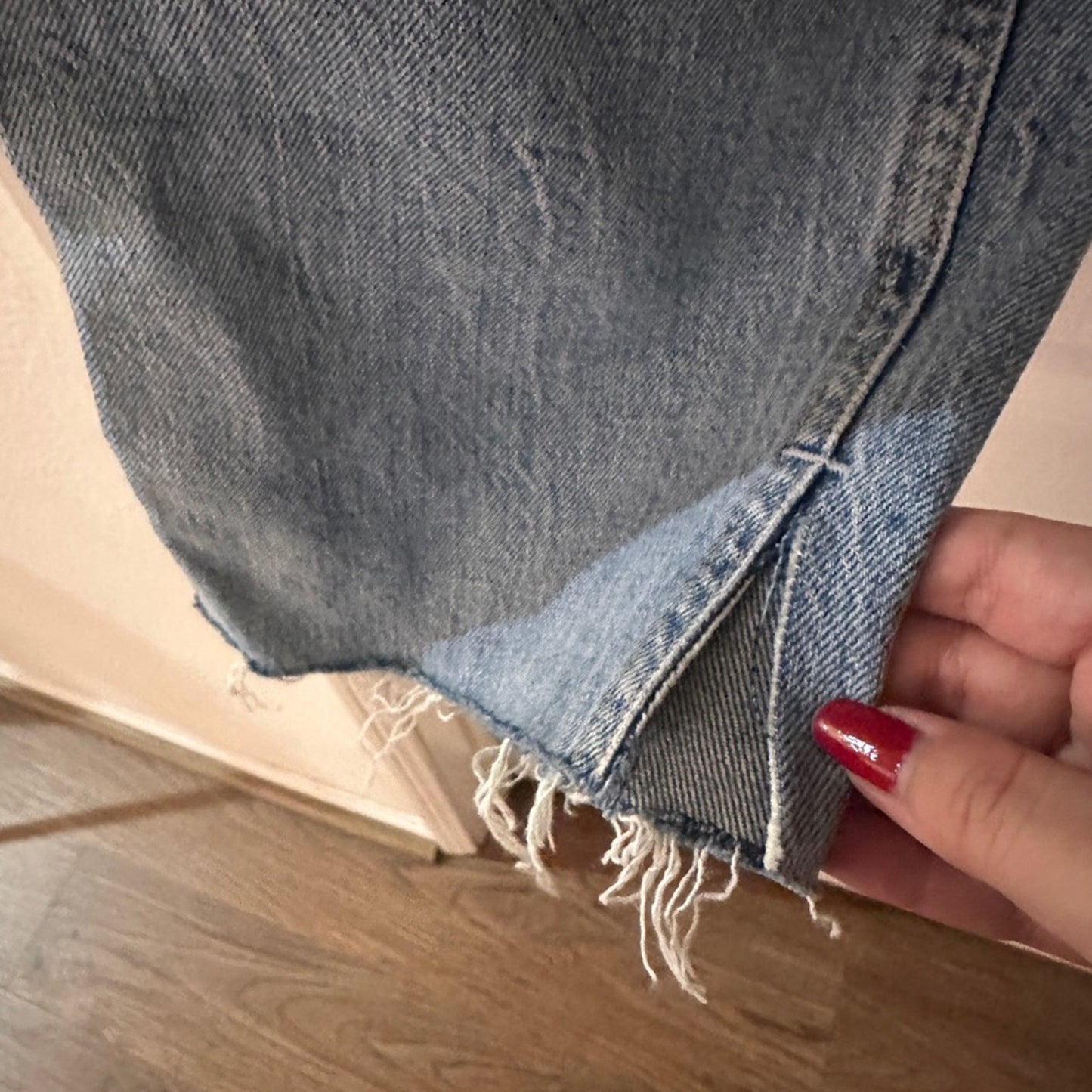 Zara distressed raw hem jeans size 5