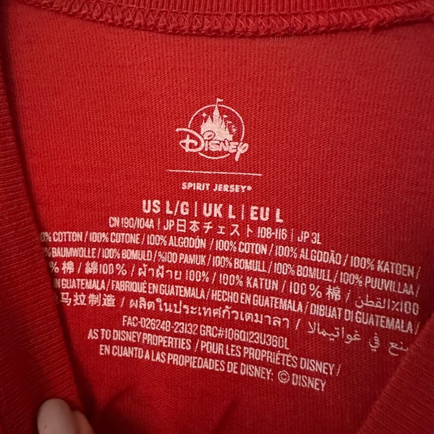 Disneyland the Lion King themed spirit jersey size large
