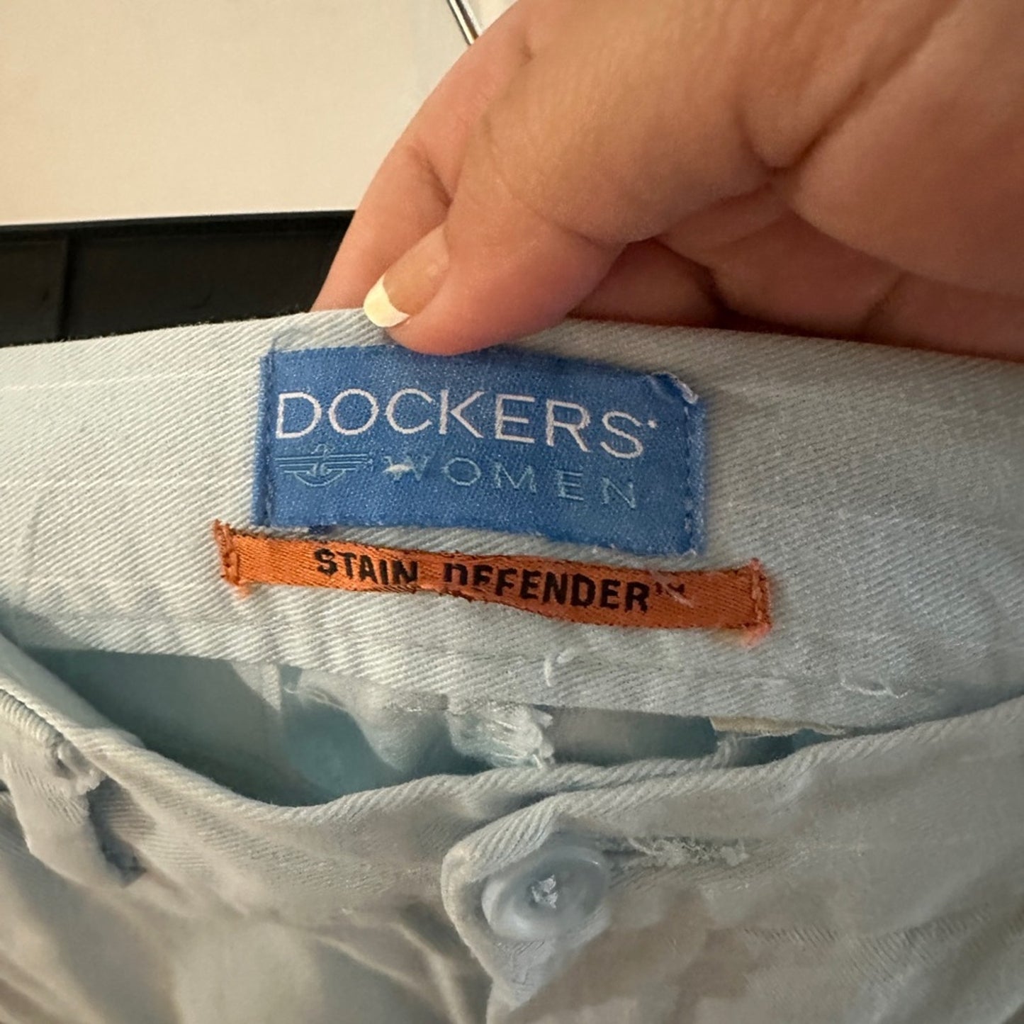 Dockers lightwash chambray denim pinstripe pants