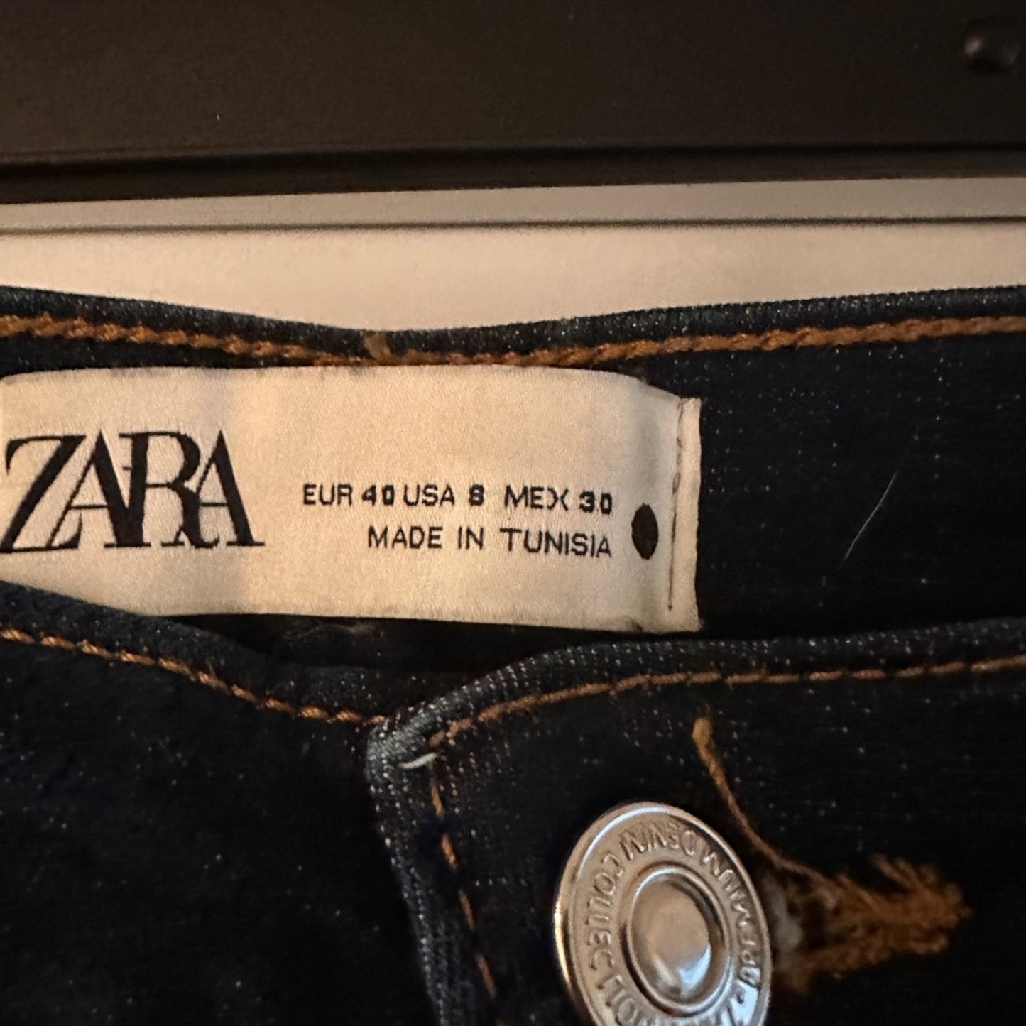 Zara dark wash boot cut jeans size 8