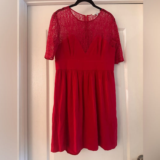 Sandro lace top for and flare mini dress size 3/Large