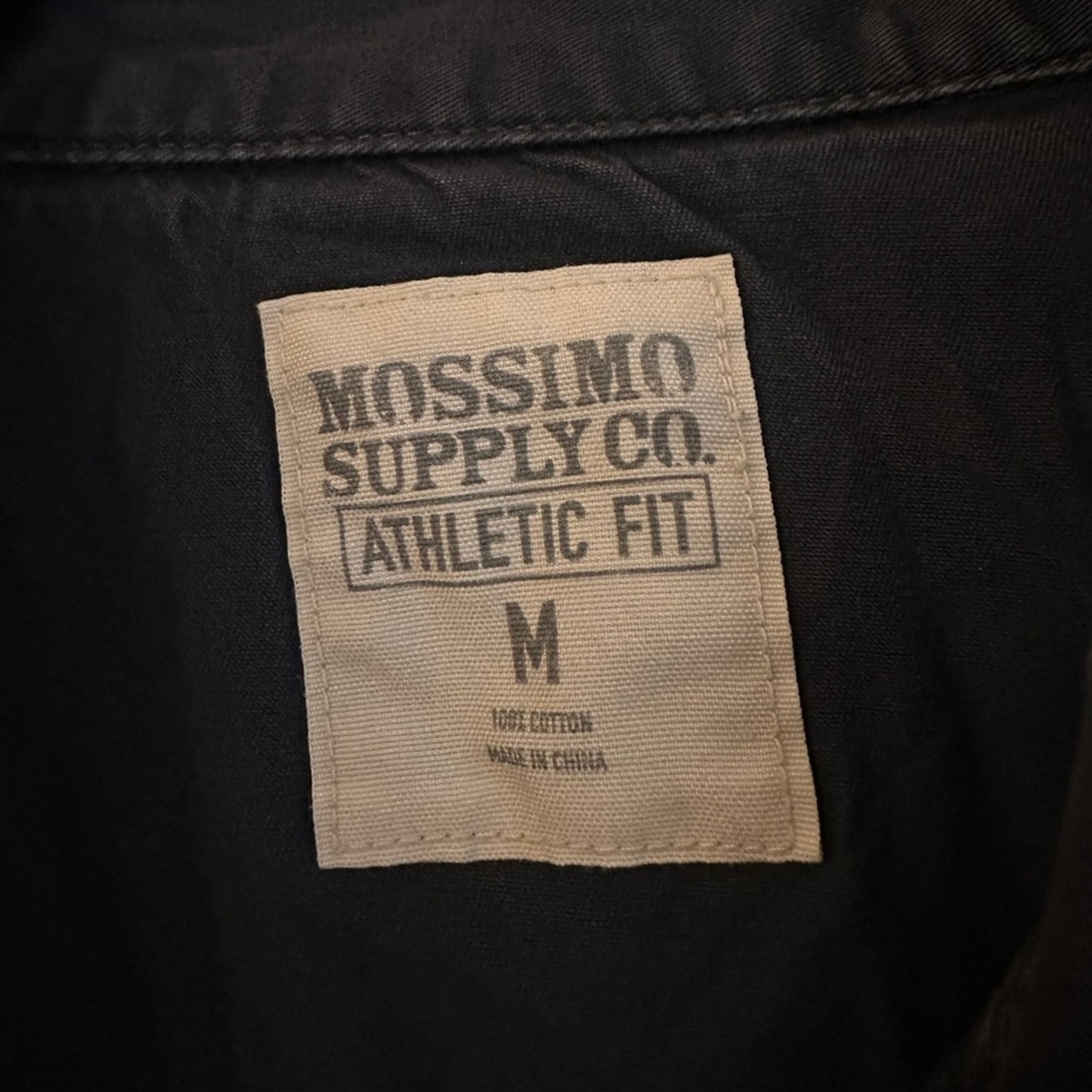 Mossimo supply co black pearl snap shirt size medium