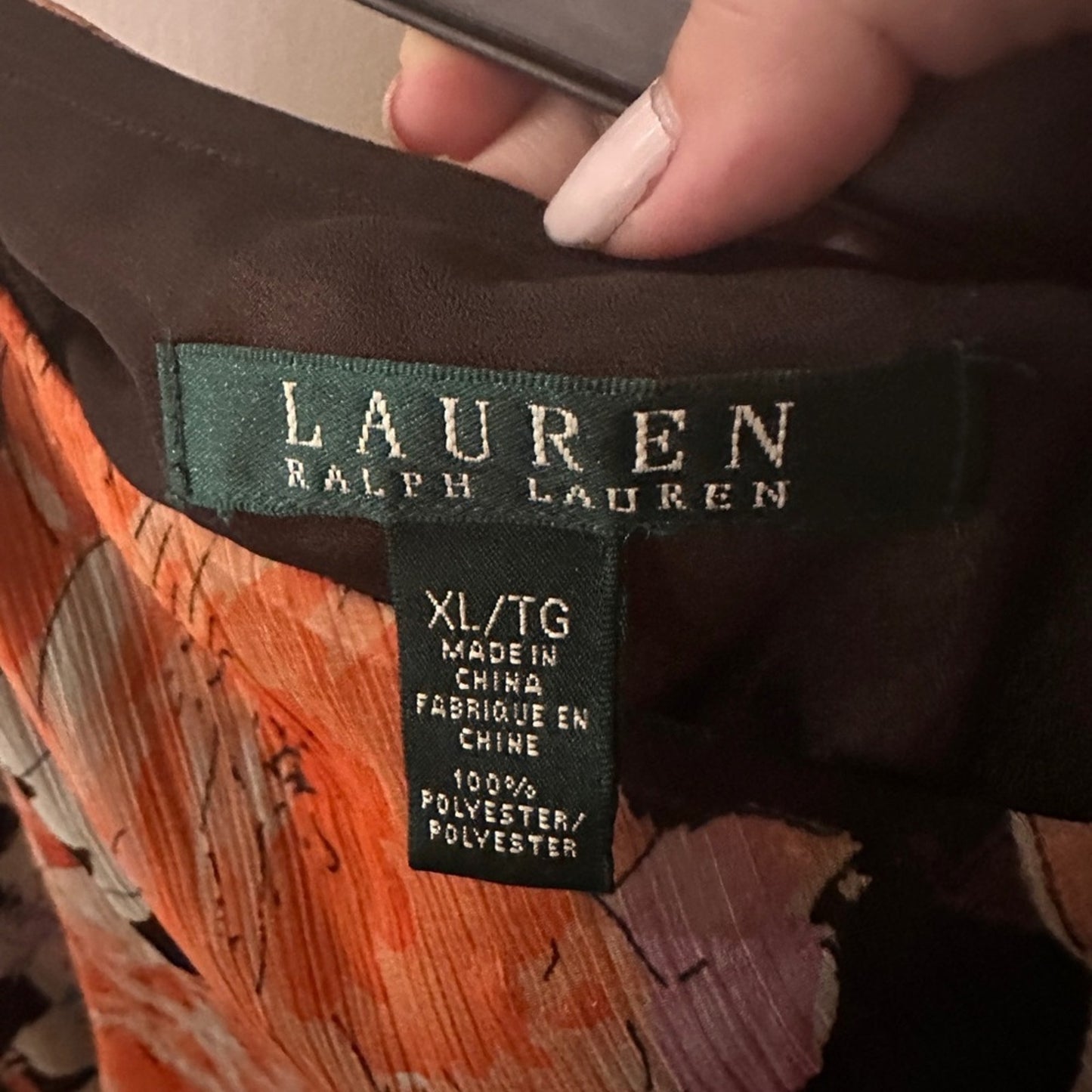 Lauren Ralph Lauren flowy chiffon floral skirt size XL