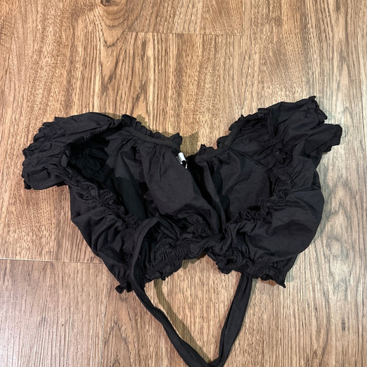 Adika black body wrap crop top size small