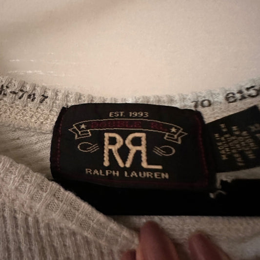 🍷Vintage Ralph Lauren light blue waffle knit tee size XL