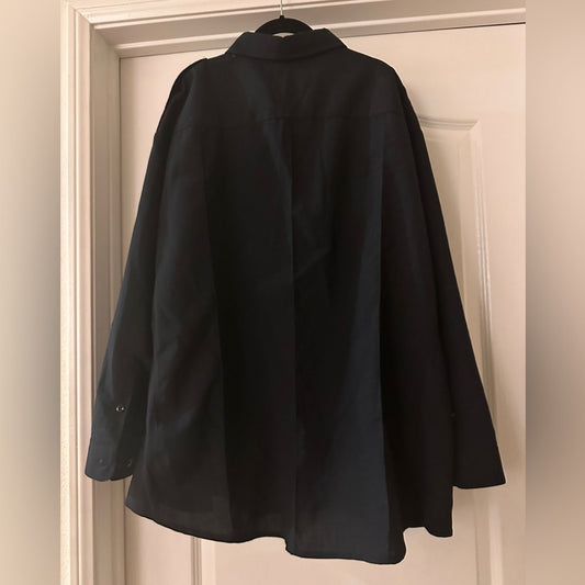 Blauer dark navy long sleeve utility shirt size 19.5