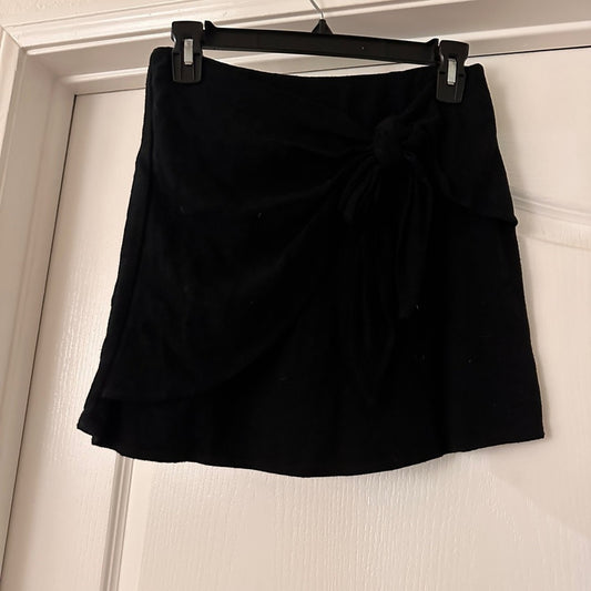 🍷Blue rain linen blend black skirt size small