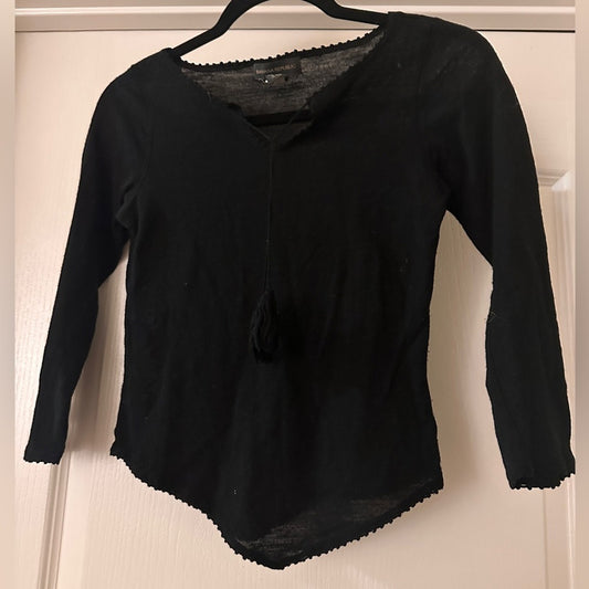 Vintage Y2K Banana Republic black wool blend knit blouse size small