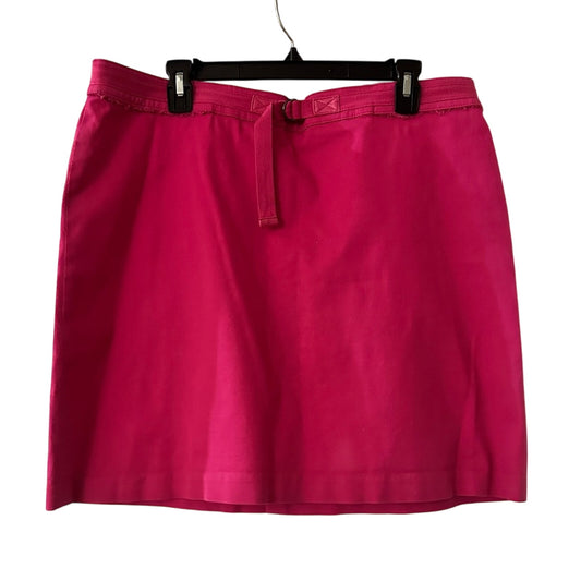 Y2K style pink denim mini skirt size 14