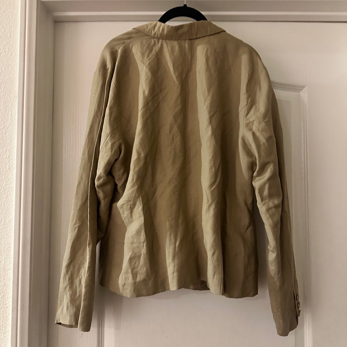 Ashley Stewart beige linen blend jacket size 14W