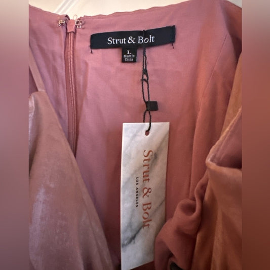 NWT Strut & Bolt Elegant Pink Maxi Dress size large