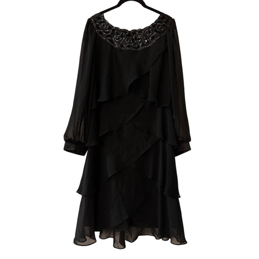 NWT Drapers & Damons black chiffon dress size 12