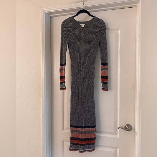 H&M ribbed knot bodycon dress size small