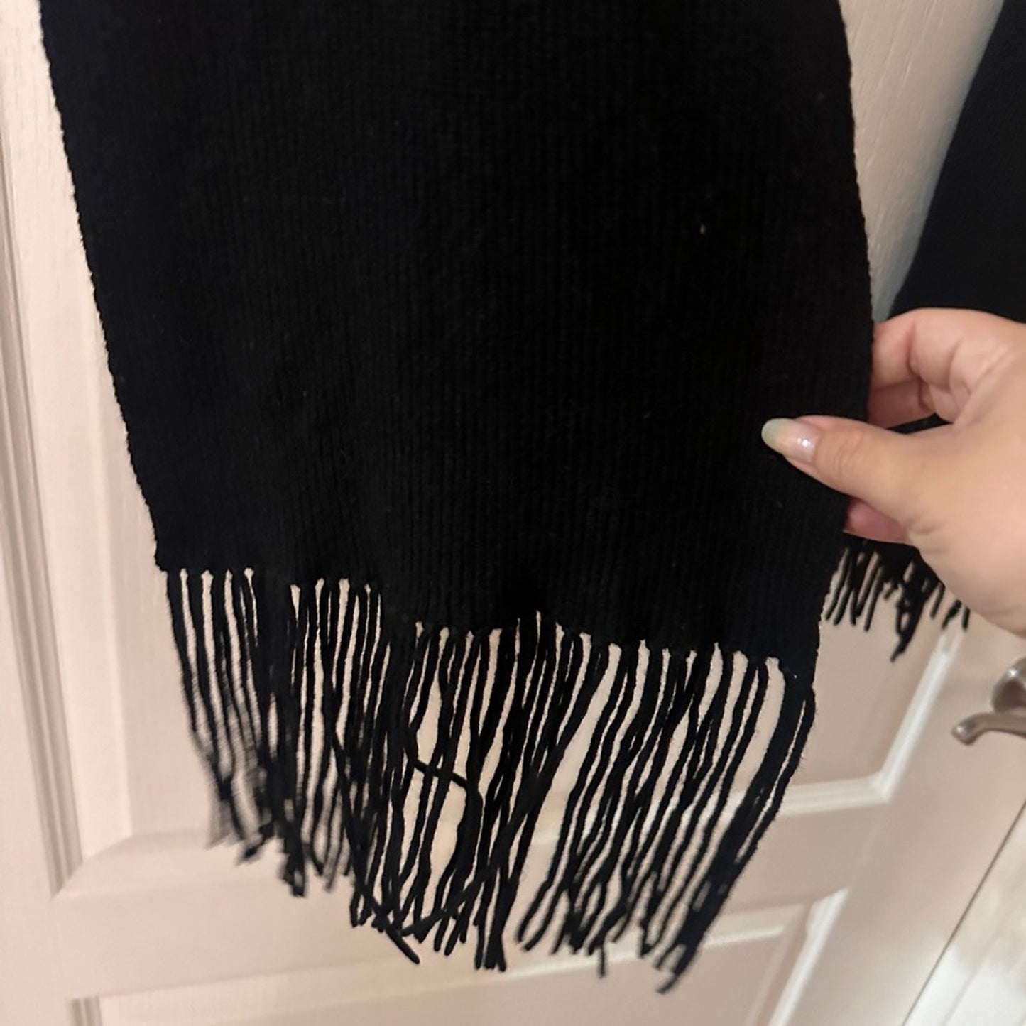 J.Crew ribbed knit back wool blend scarf one size