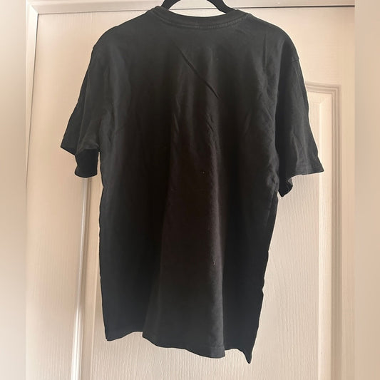 Black Graphic T-Shirt with Emoji Print