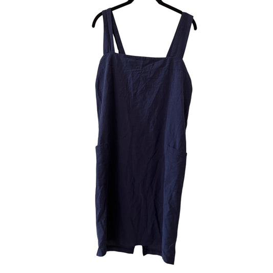 Navy Blue Sleeveless Cover Up Dress