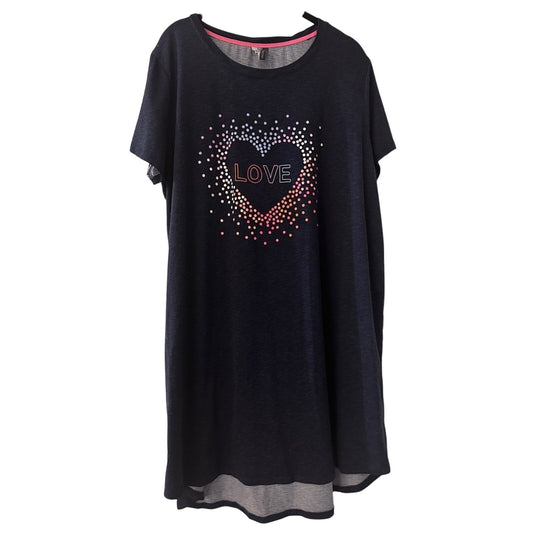 Jaclyn Intimates blue sleep dress with live graphic size 1X