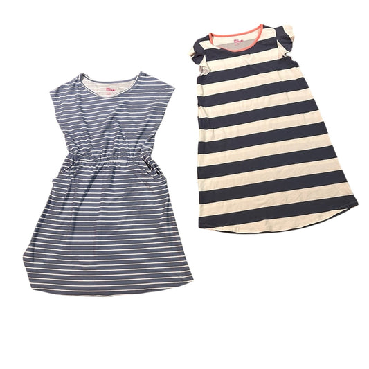 Set of 2 epic thread blue and white striped dresses size XL