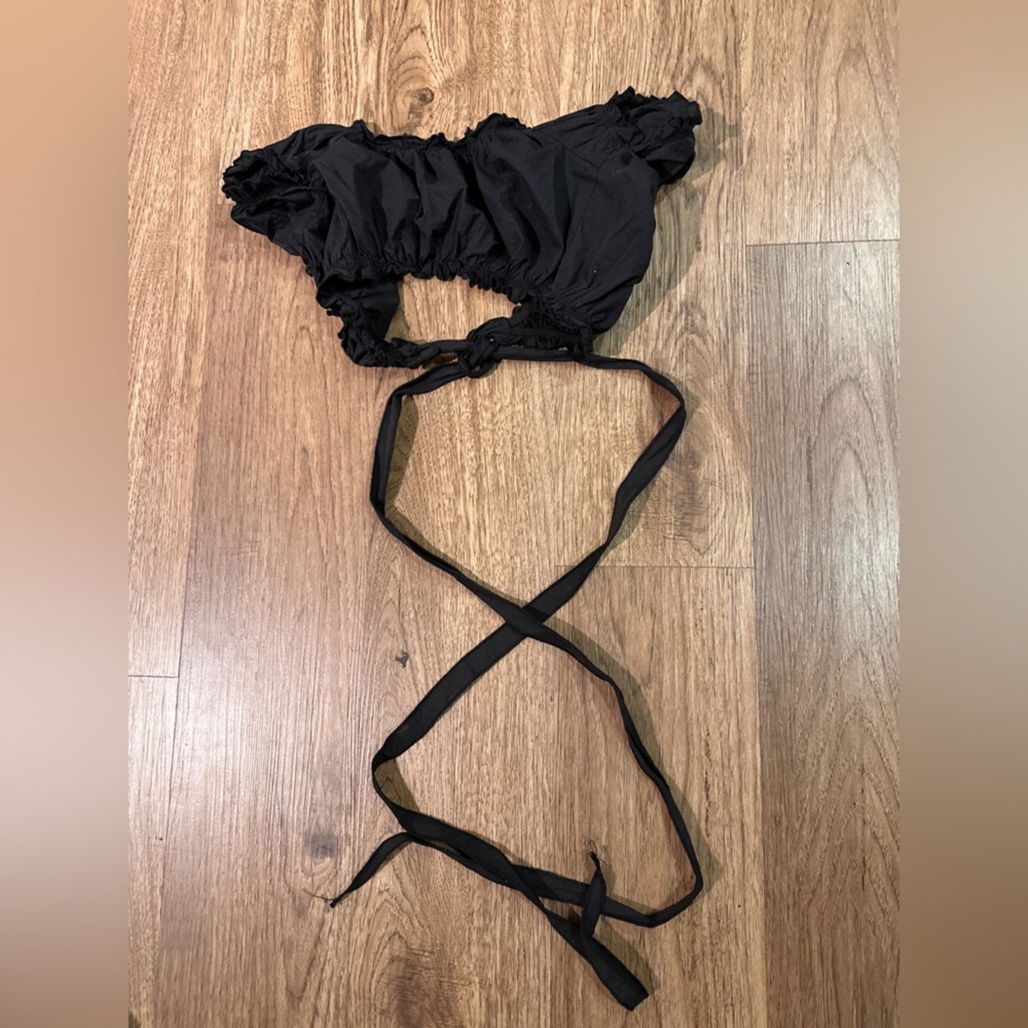 Adika black body wrap crop top size small