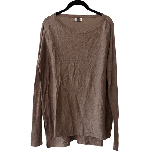 Old Navy light brown round neck long sleeve tee size large