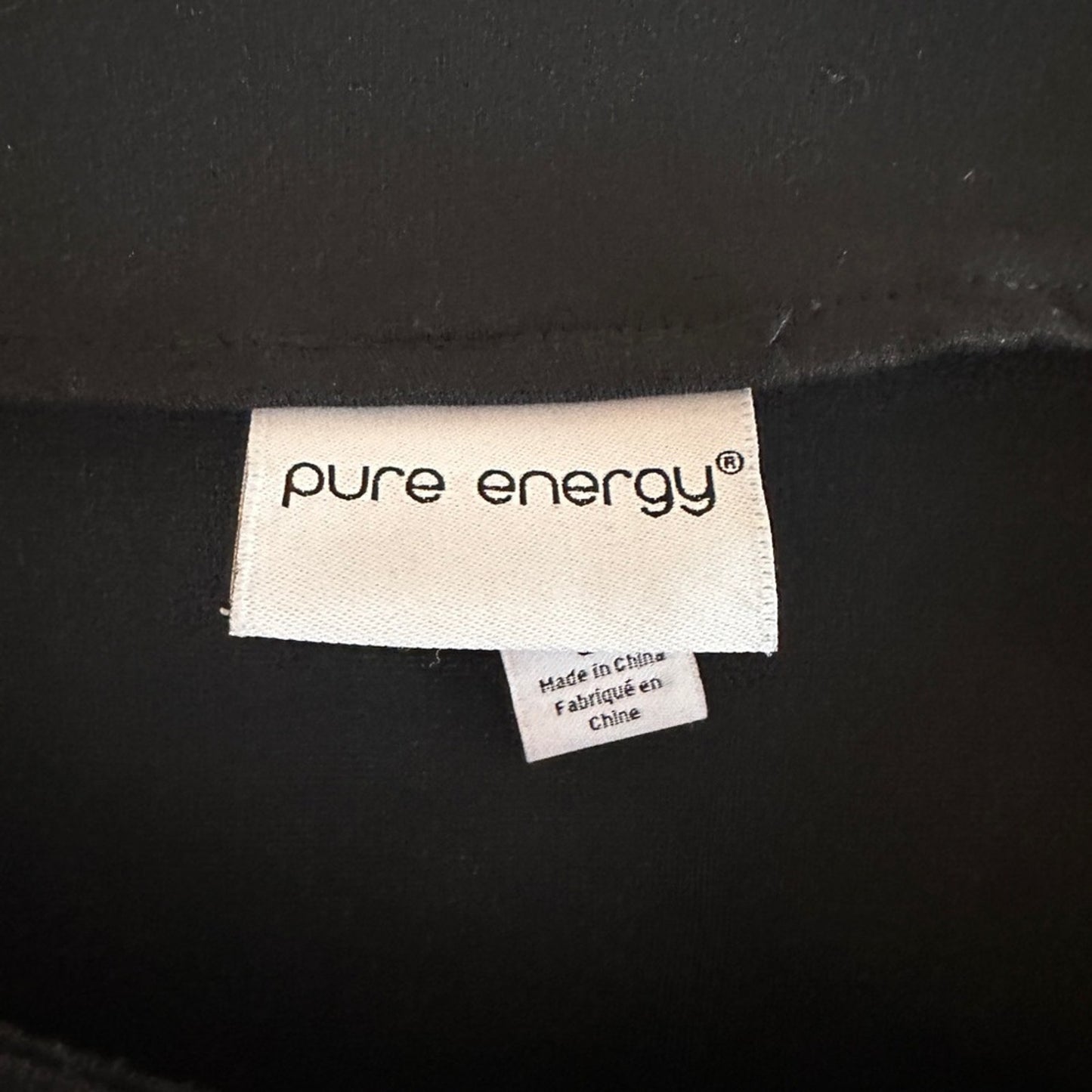 Pure energy black size zip jersey vest size 3X