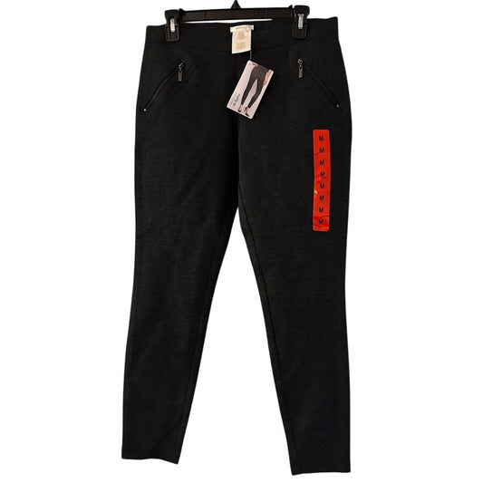 NWT Marty M dark grey zip ponte pant size medium