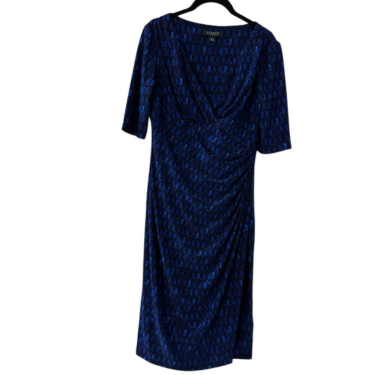 Lauren Ralph Lauren Elegant Blue Patterned Dress size 8
