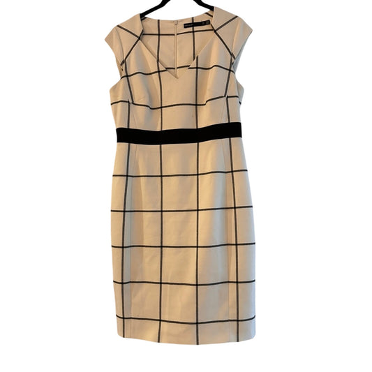 Karen Milled cream and black plaid dress size 10