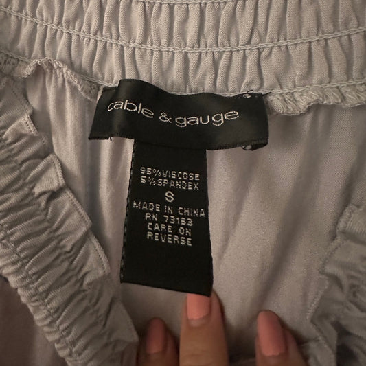 Cable & Gauge grey blouse size small