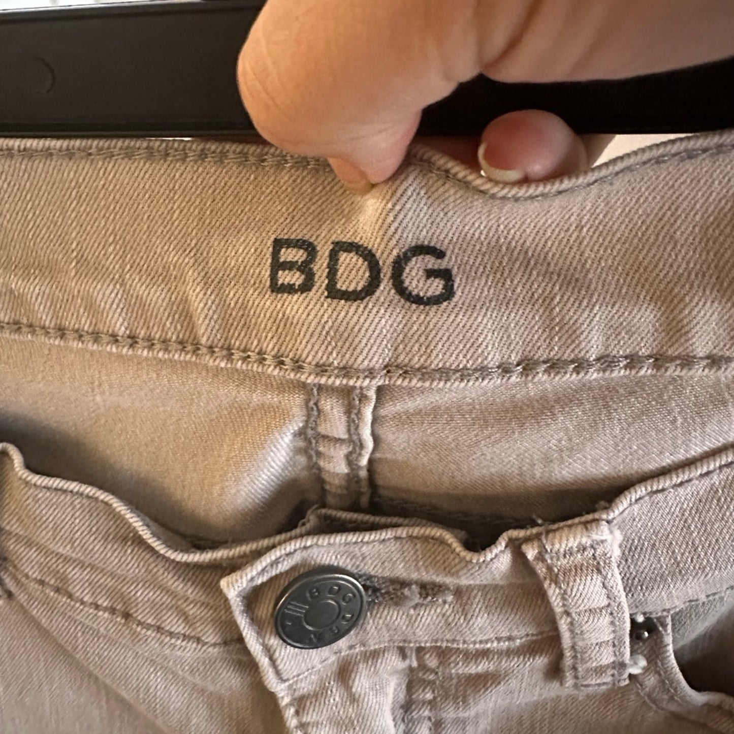 BDG urban outfitters mid rise twig ankle grey jeans size 27