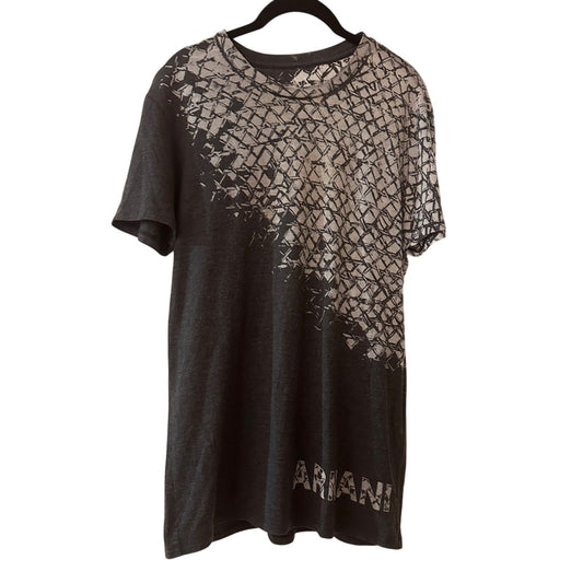 Armani Exchange grey geometric burnout tee size medium