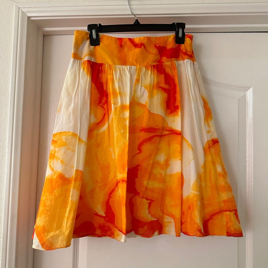 Isaac Mizrahi for target orange and white cotton skirt size 4