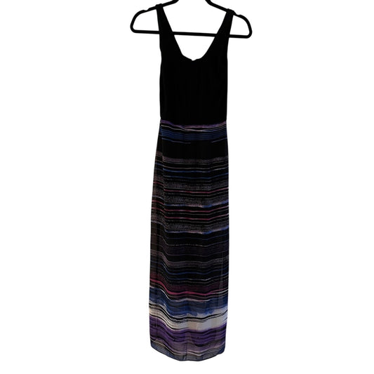 NWT Vince Camuto black and purple tones maxi tank dress size XS petite