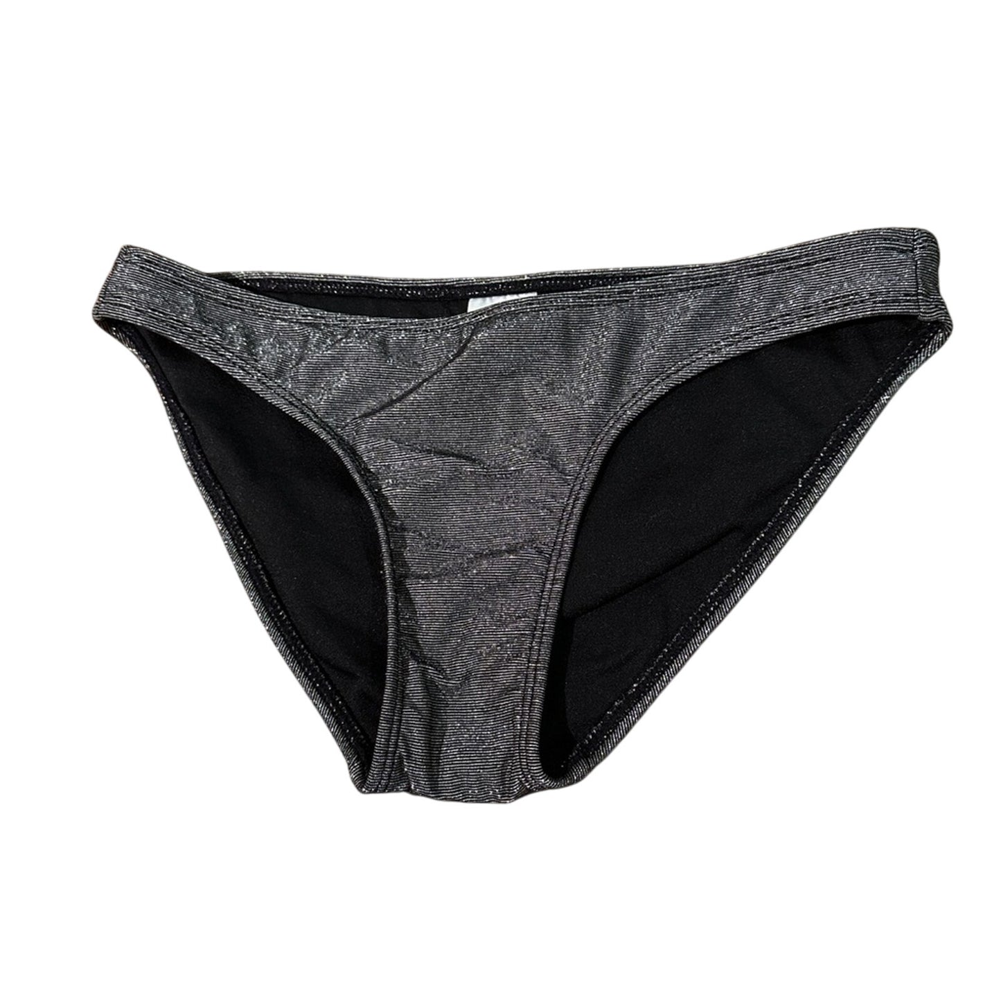 🍷Xhilaration target gunmetal metallic shimmer swimsuit bottoms size small