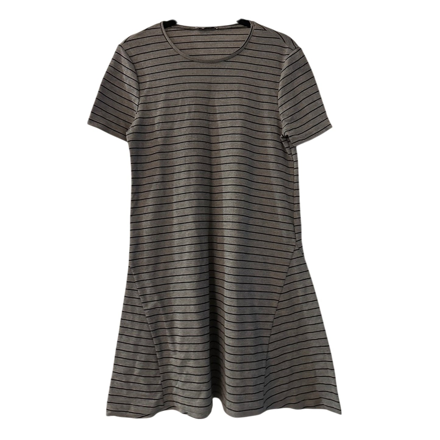 Zara grey and black striped mini dress size medium