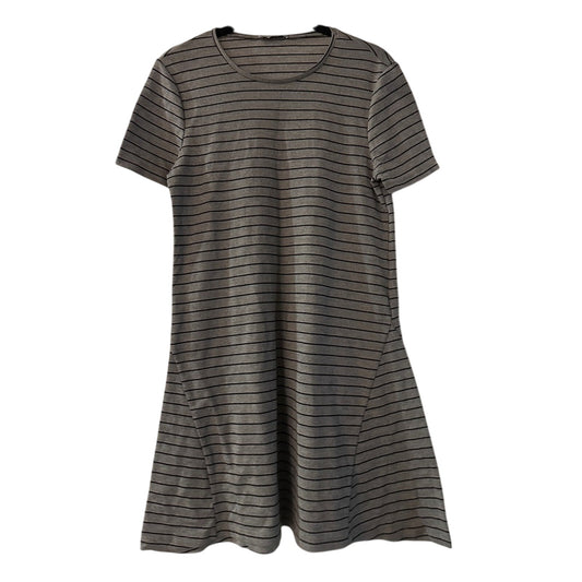 Zara grey and black striped mini dress size medium