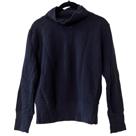 Madewell navy mock turtleneck french terry sweatshirt size small