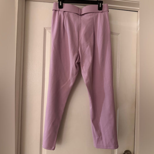 Boohoo lavender trousers with belt size 10